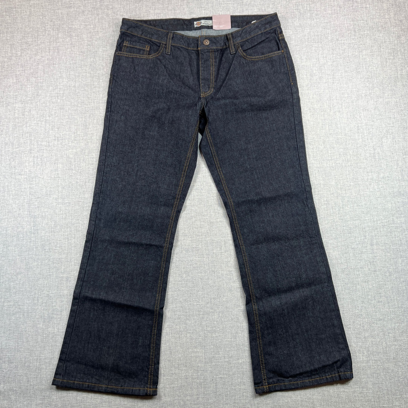 Dickies Relaxed Fit Jeans Womens Size 10p Dark Wash Denim Nwt Bootcut Cowgirl